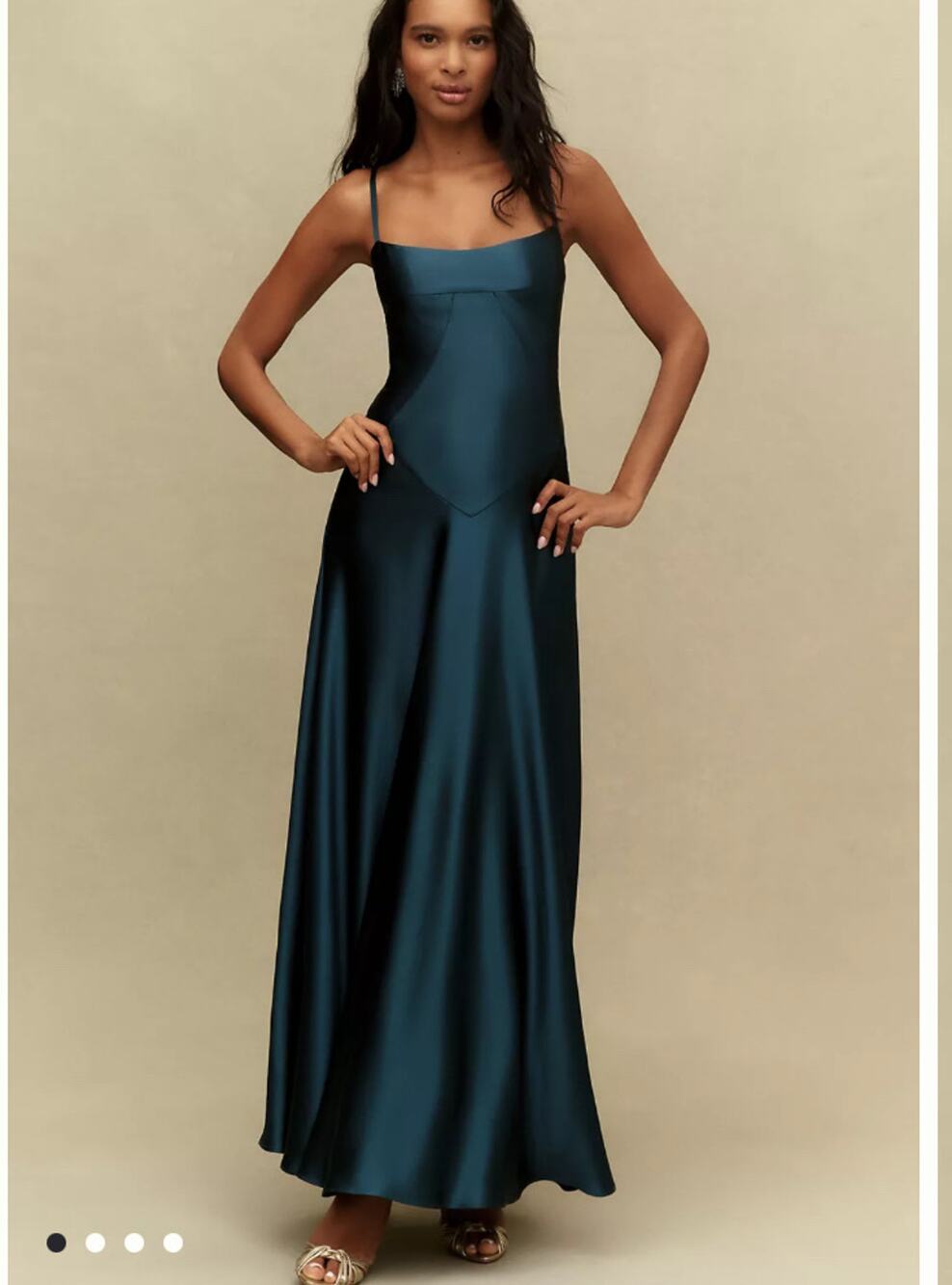 Mare Mare Emmy Corset Lace Up Satin Dress Size Small Dark Blue